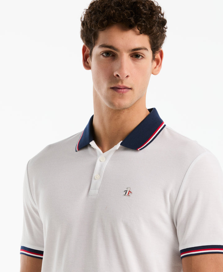 Cotton Pique National France Polo (Bright White) 