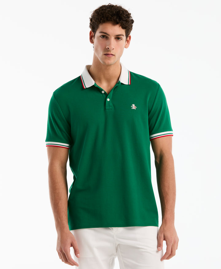 Cotton Pique National Polo (Green Jacket) 
