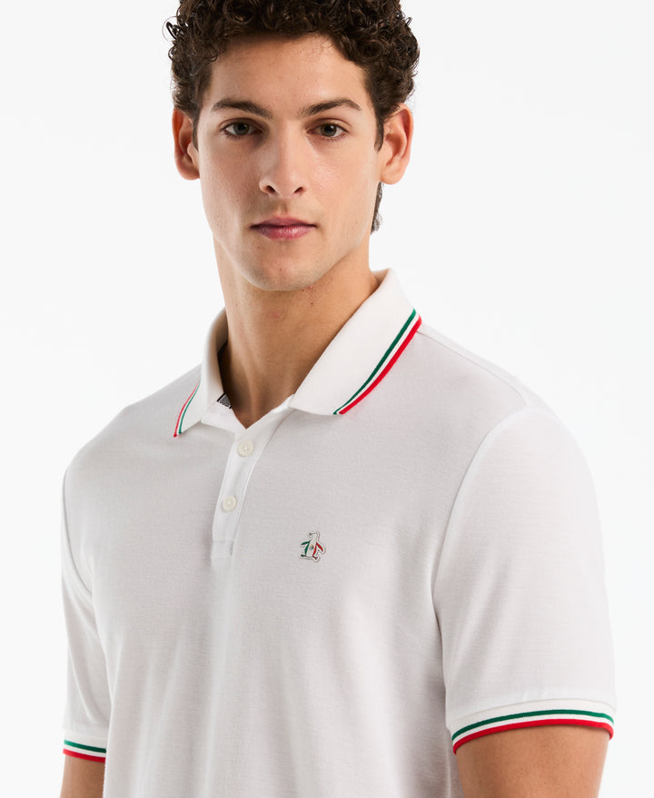 Cotton Pique National Polo (Bright White) 