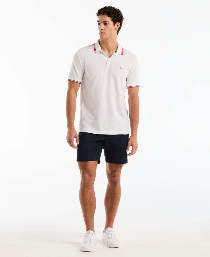 Cotton Pique National Polo (Bright White) 
