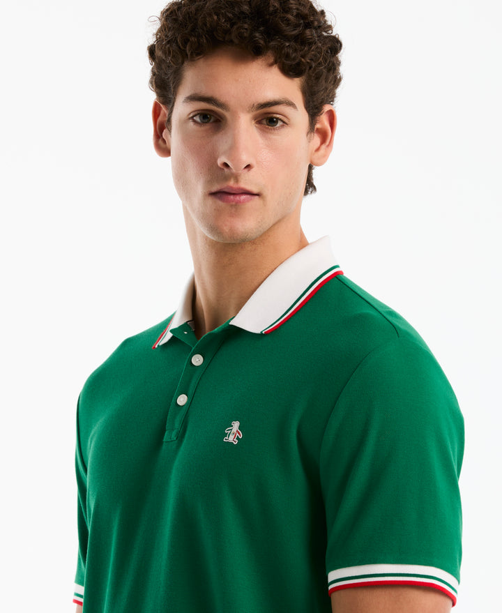 Cotton Pique National Polo (Green Jacket) 