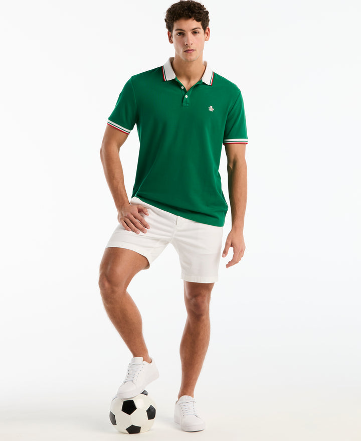 Cotton Pique National Polo (Green Jacket) 