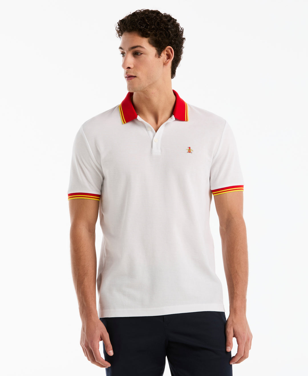 Cotton Pique National Polo (Bright White) 