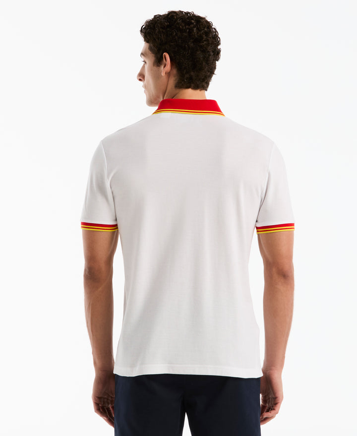 Cotton Pique National Polo (Bright White) 