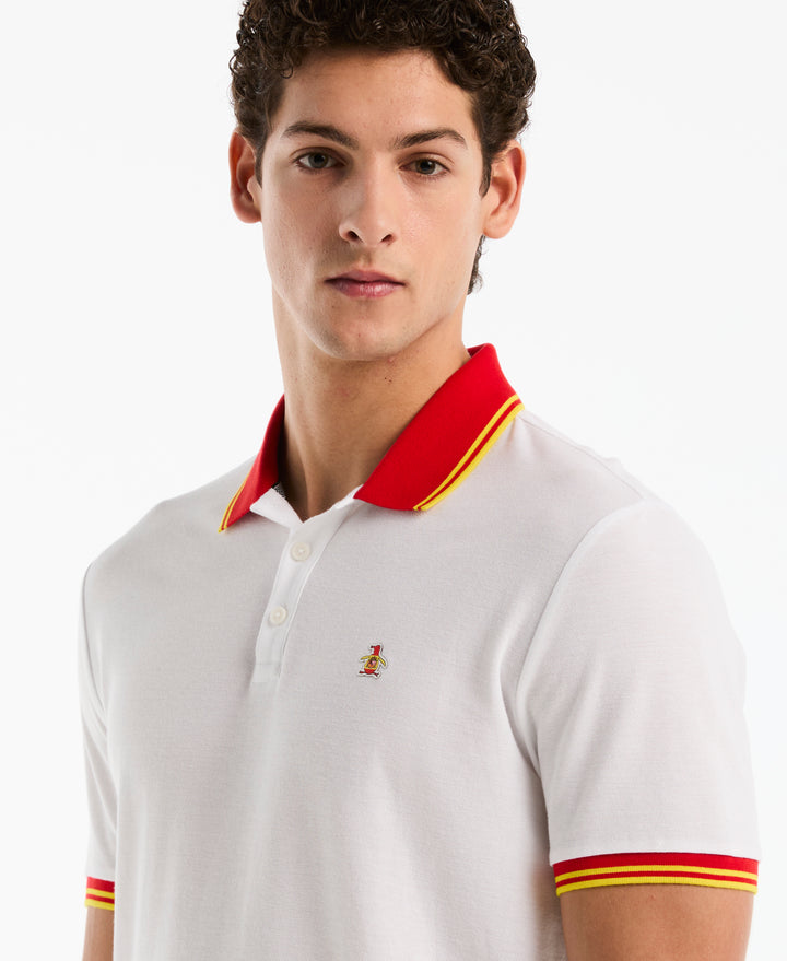 Cotton Pique National Polo (Bright White) 