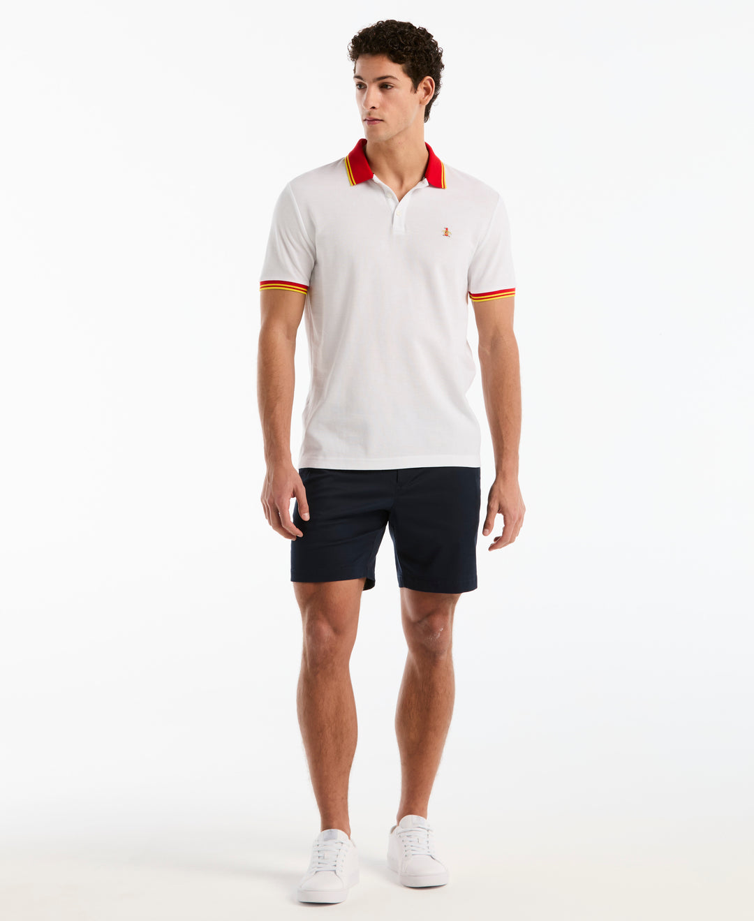 Cotton Pique National Polo (Bright White) 