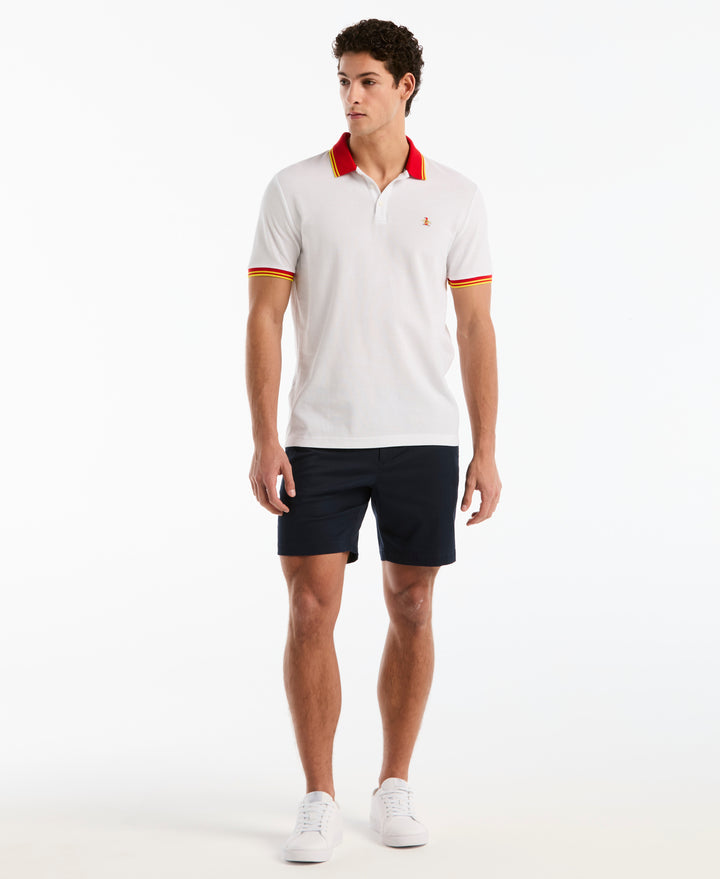 Cotton Pique National Polo (Bright White) 