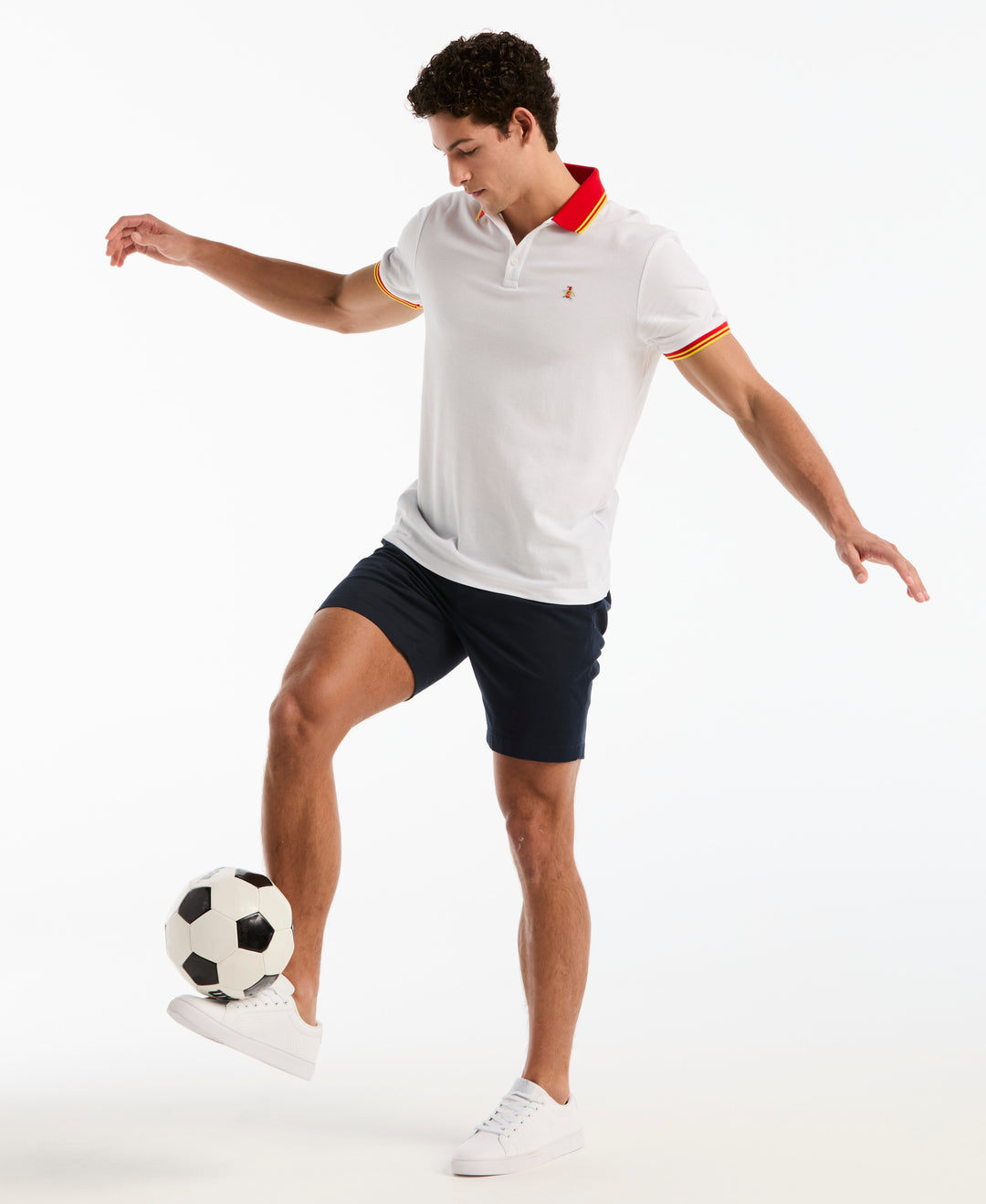 Cotton Pique National Polo (Bright White) 