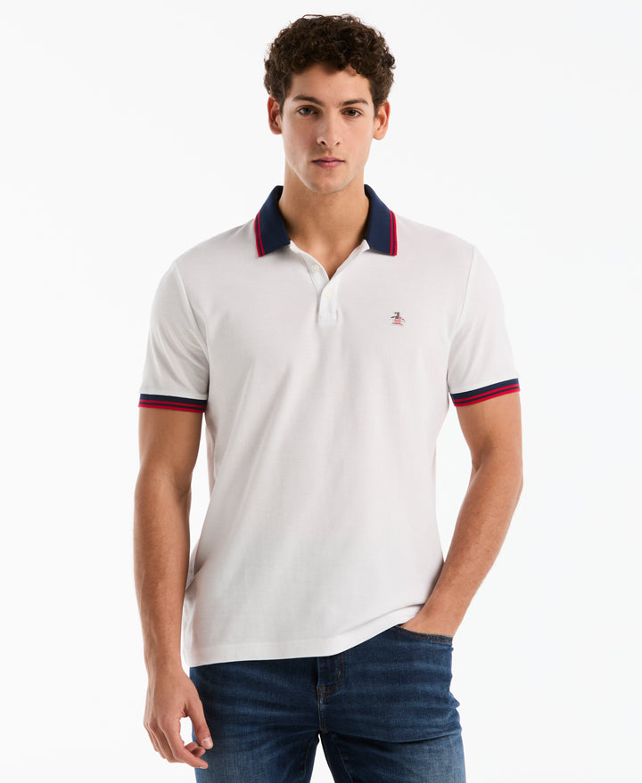 Cotton National Pique Polo (Bright White) 