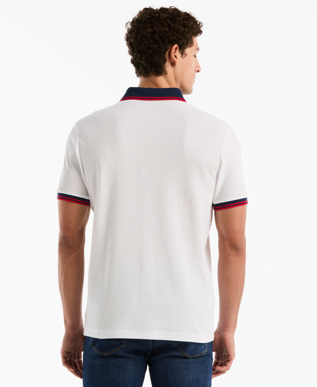 Cotton National Pique Polo (Bright White) 