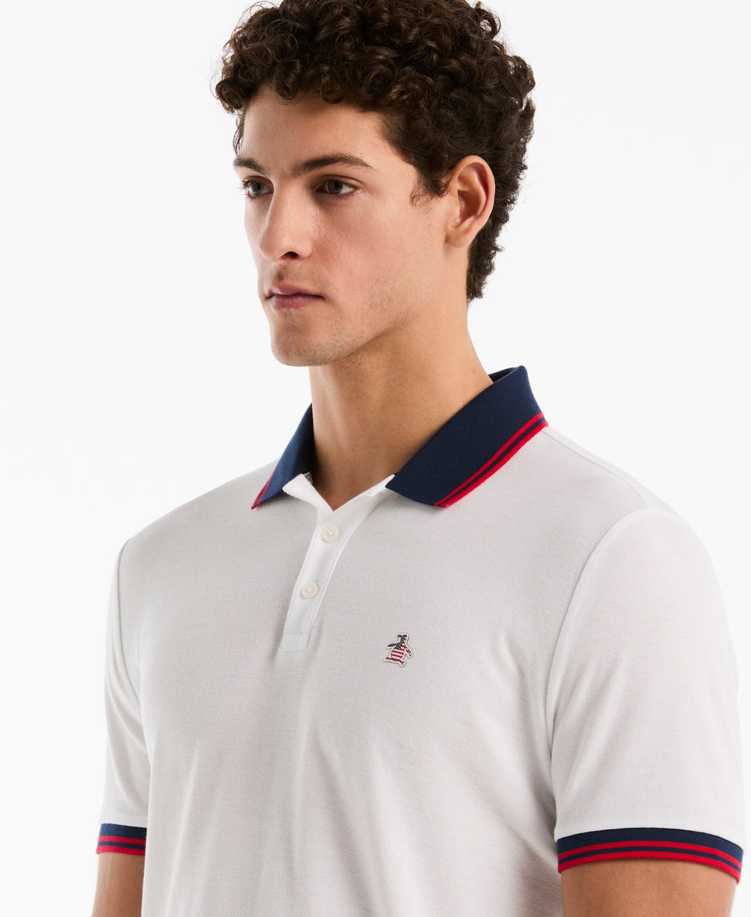 Cotton National Pique Polo (Bright White) 