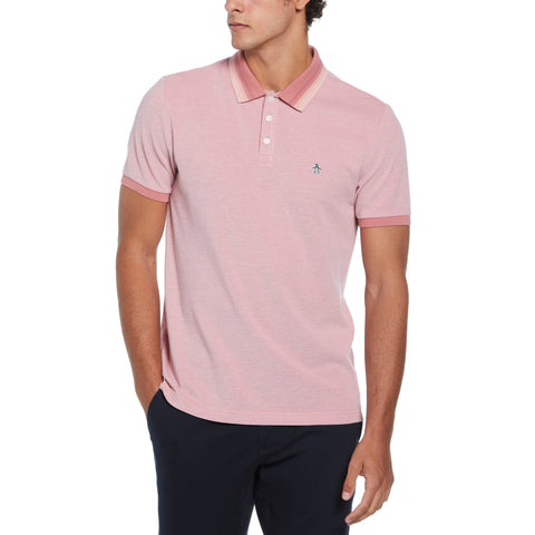 Pique Polo with Tipping (Dusty Rose) 