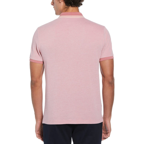 Pique Polo with Tipping (Dusty Rose) 