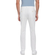 Cotton Blend Check Pattern Slim Fit Chino (Bright White) 