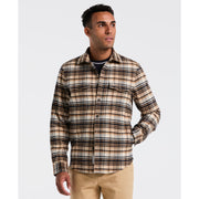 Cotton Plaid Flannel Shirt Jacket (Birch) 