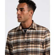 Cotton Plaid Flannel Shirt Jacket (Birch) 