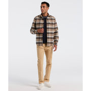 Cotton Plaid Flannel Shirt Jacket (Birch) 