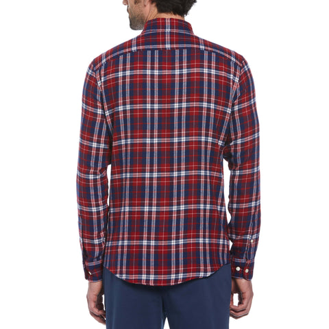 Plaid Flannel Shirt (Red Dahlia) 