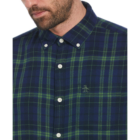 Plaid Flannel Shirt (Medieval Blue) 