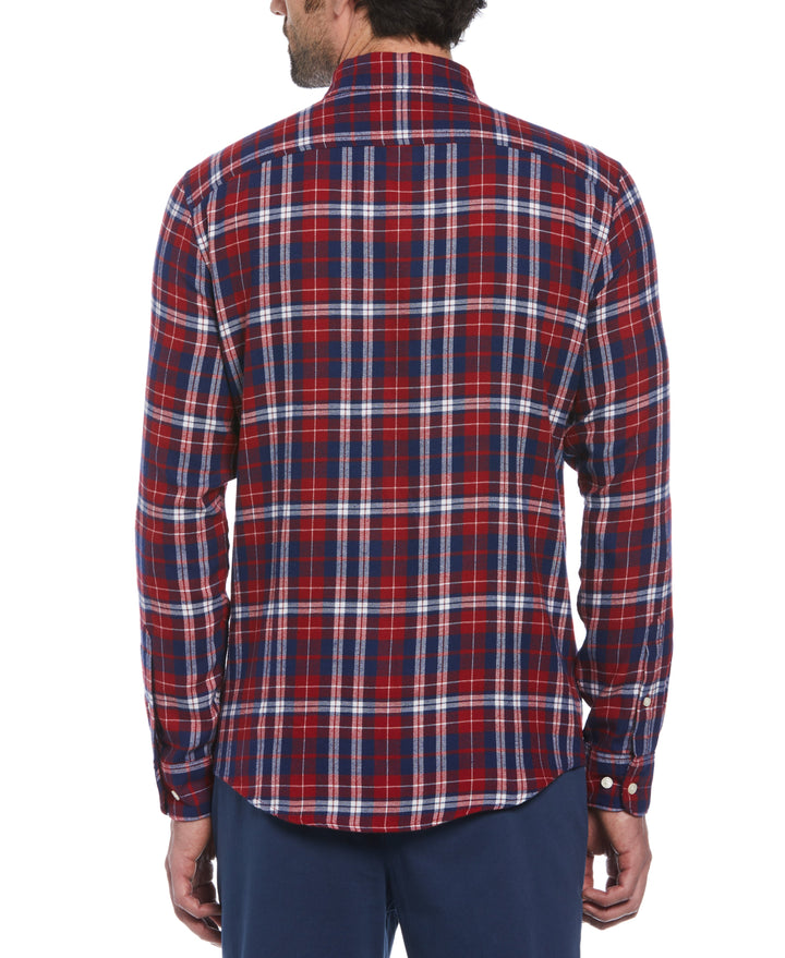 Plaid Flannel Shirt (Red Dahlia) 