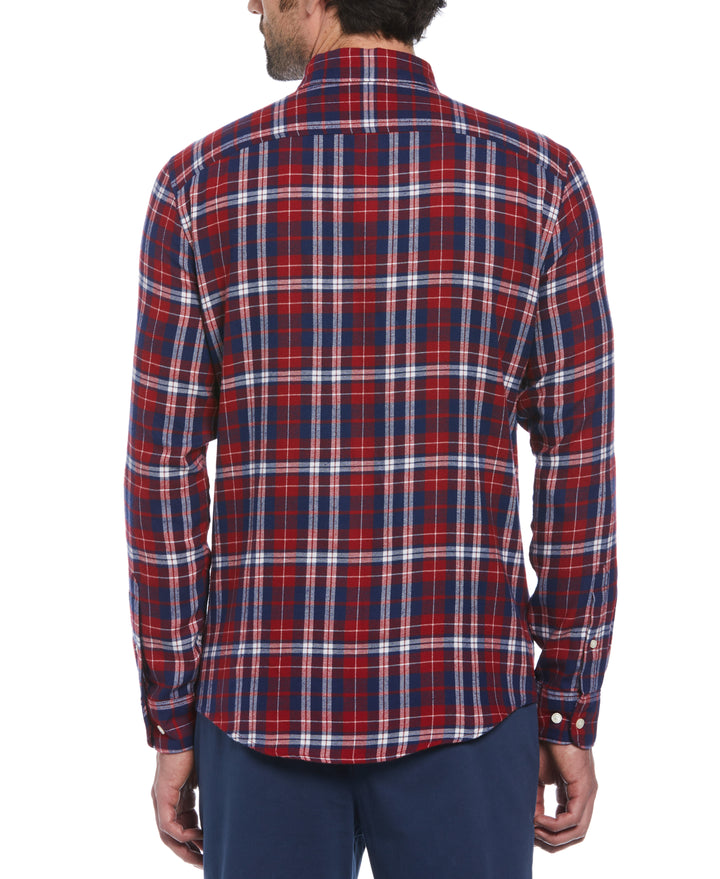 Plaid Flannel Shirt (Red Dahlia) 