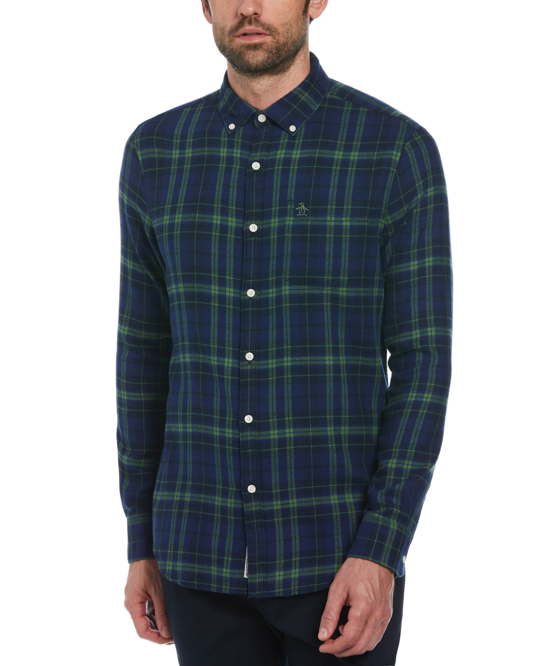 Plaid Flannel Shirt (Medieval Blue) 