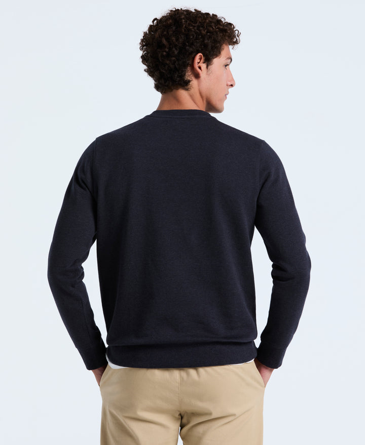 Plaid Logo Graphic Fleece Crewneck (Sapphire Htr) 