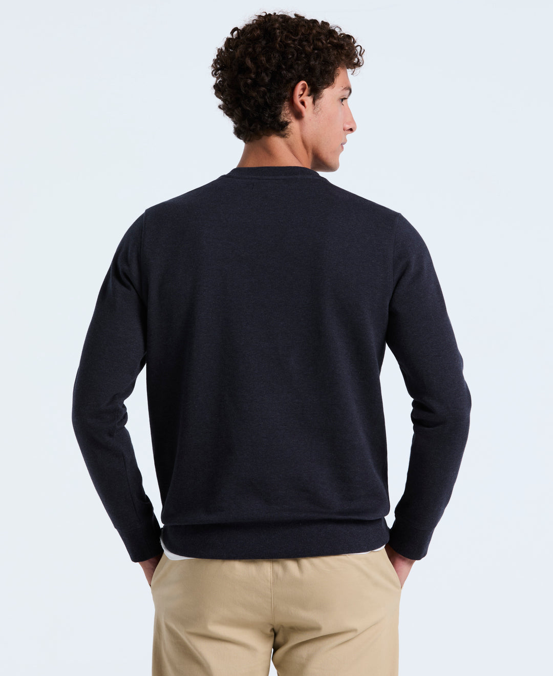 Plaid Logo Graphic Fleece Crewneck (Sapphire Htr) 