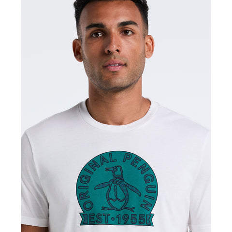Plaid Penguin Graphic Tee (Bright White) 