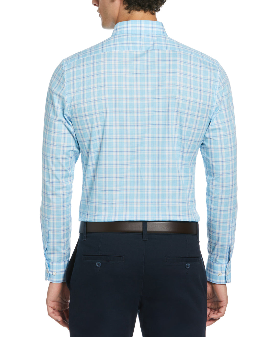 Plaid Print Dress Shirt  (Aquarius) 