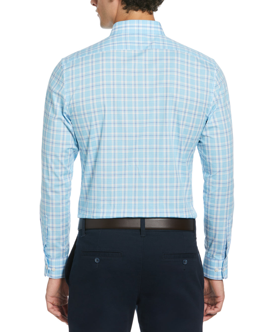Plaid Print Dress Shirt  (Aquarius) 