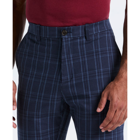 Plaid Stretch Twill Chino Pant (Dark Sapphire) 