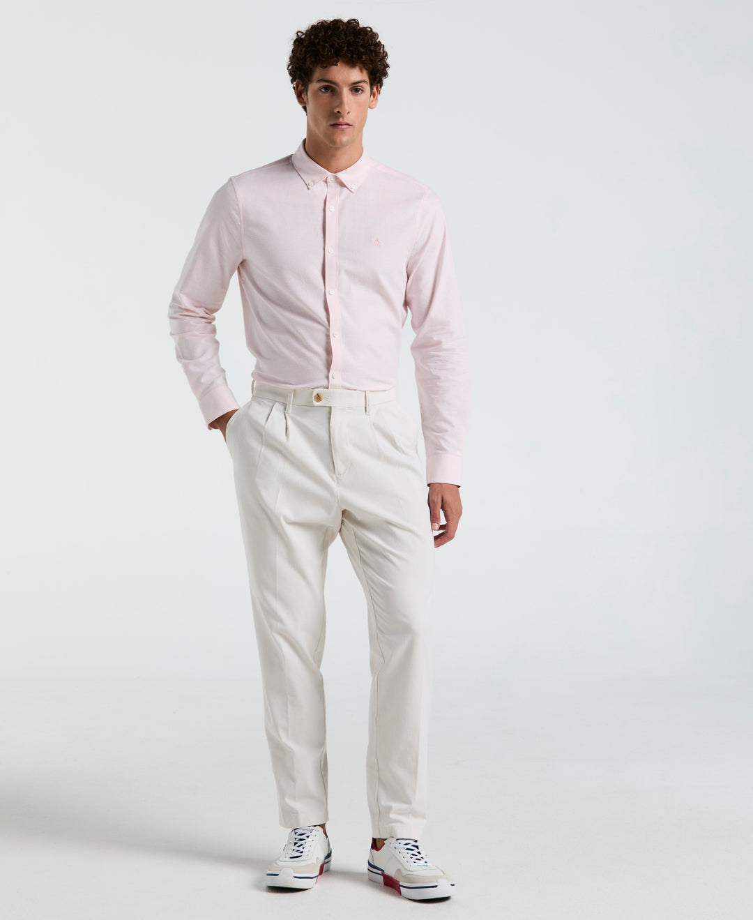 Pleated Chino Trousers (Birch) 