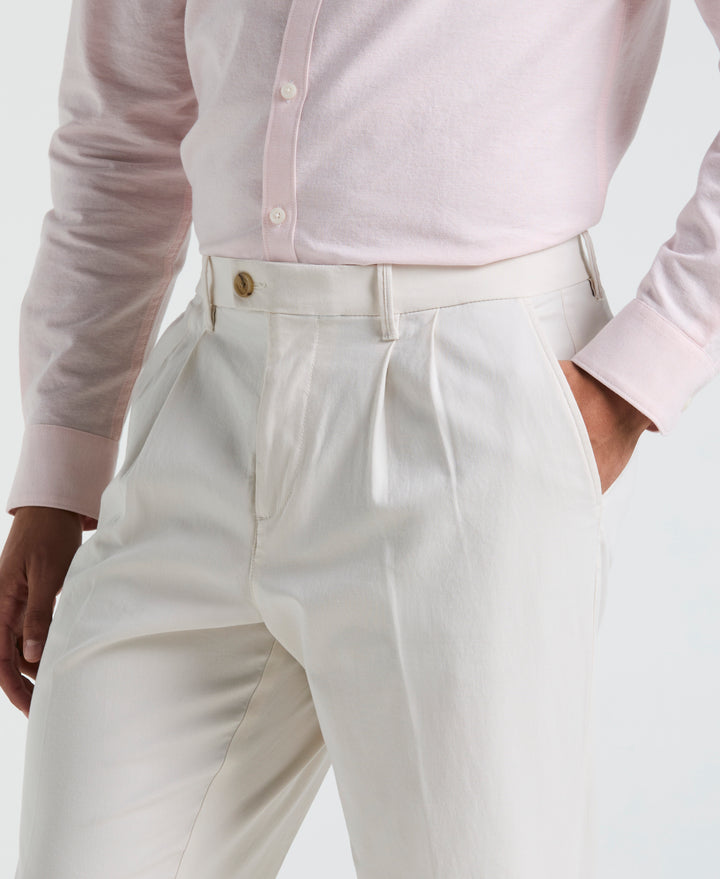 Pleated Chino Trousers (Birch) 