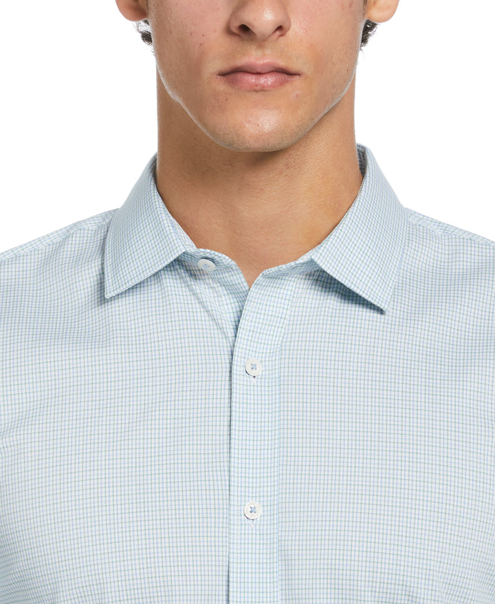 Mini Check Print Dress Shirts (Green) 