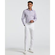 Plum Mini Check Print Dress Shirt (Plum) 