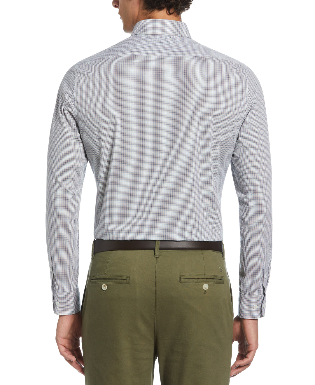 Plum Mini Check Print  (Taupe) 