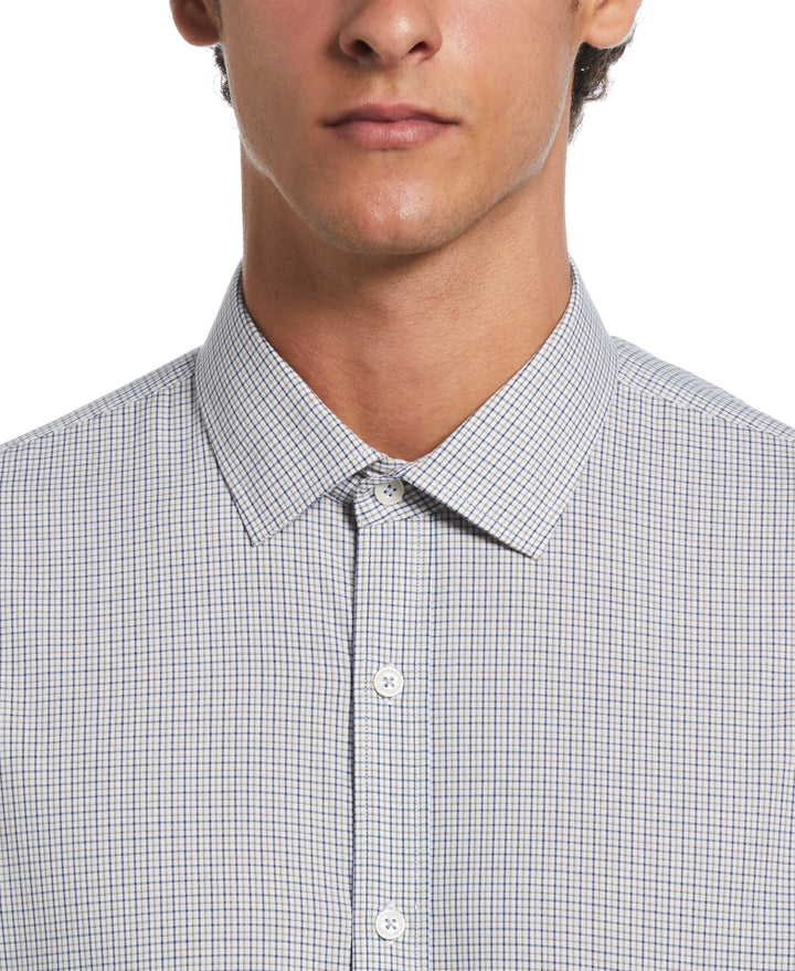 Plum Mini Check Print  (Taupe) 