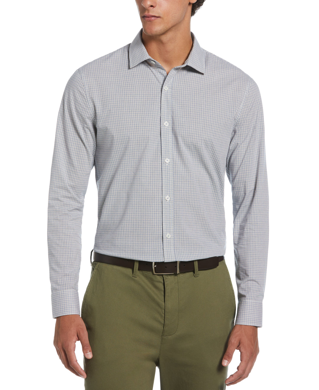 Plum Mini Check Print  (Taupe) 