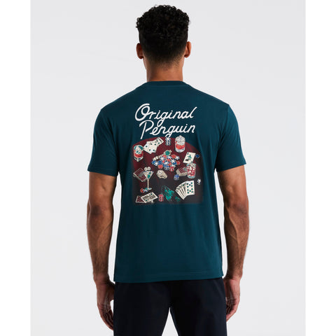 Poker Scene Graphic Tee (Reflecting Pond) 