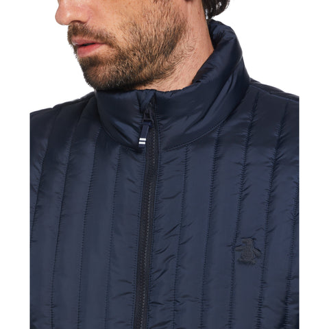 Poly Fill Vertical Channel Vest (Dark Sapphire) 