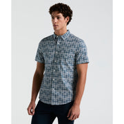 Poplin All-Over Geo Print Shirt (Blue Wing Teal) 