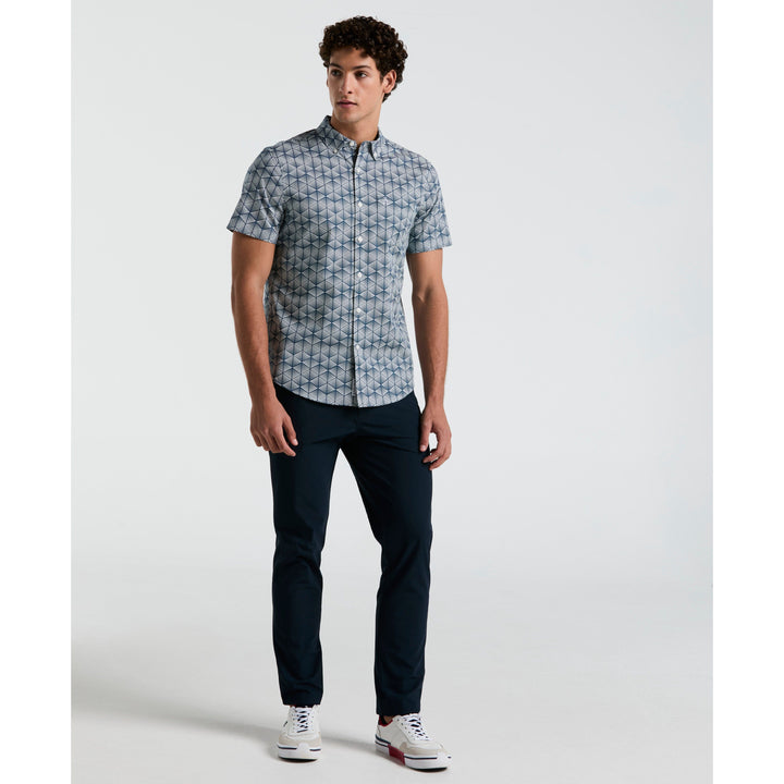 Poplin All-Over Geo Print Shirt | Original Penguin US