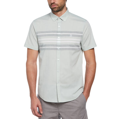 Poplin Chest Stripe Shirt (Silt Green) 