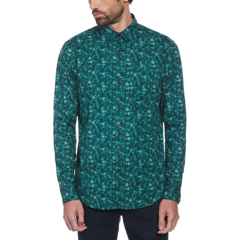 Poplin Ditsy Floral Print Shirt (June Bug) 