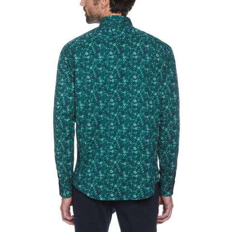 Poplin Ditsy Floral Print Shirt (June Bug) 