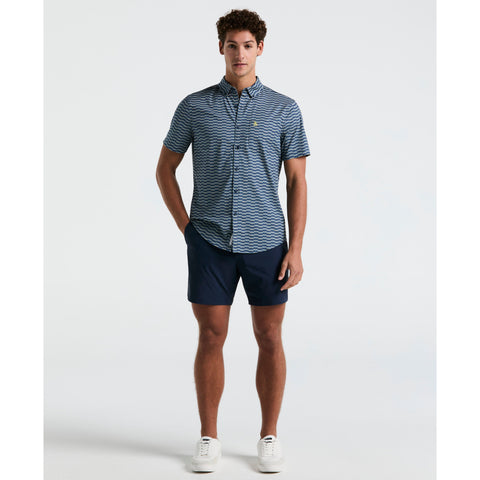 Poplin Line Geo Shirt (Sargasso Sea) 