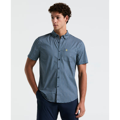 Poplin Line Geo Shirt (Sargasso Sea) 