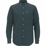 Poplin Lines Printed Shirt (Dark Sapphire) 