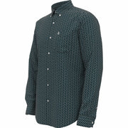 Poplin Lines Printed Shirt (Dark Sapphire) 